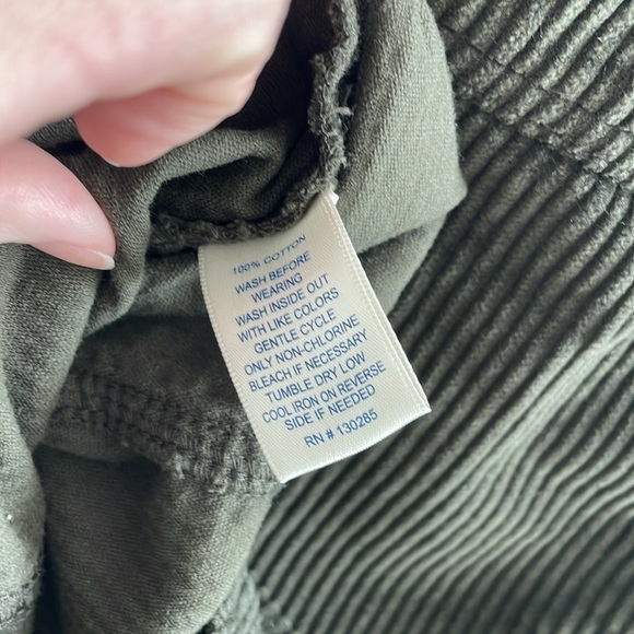 Per Se Women’s Forest Green Corduroy Front Button Jacket w/ Breast Pockets - L - Picture 5 of 5